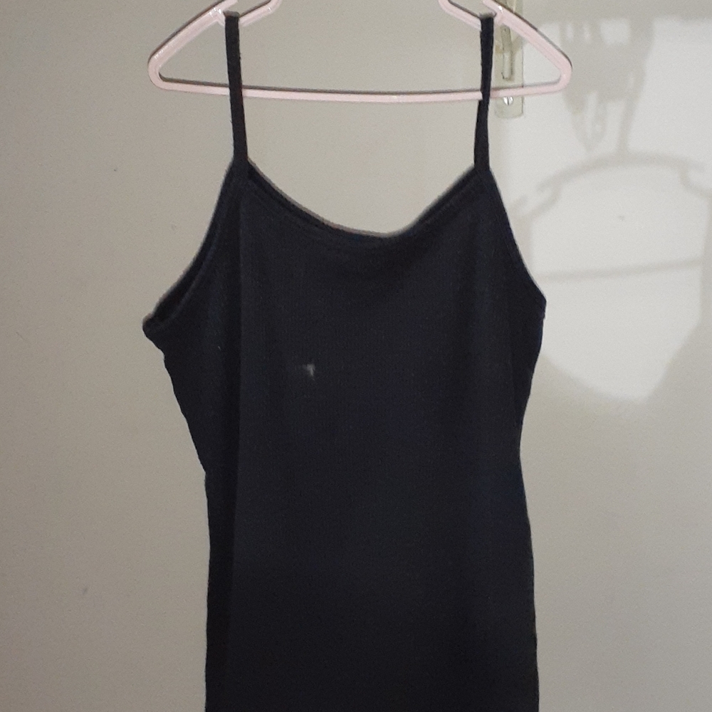 Black spaghetti strap